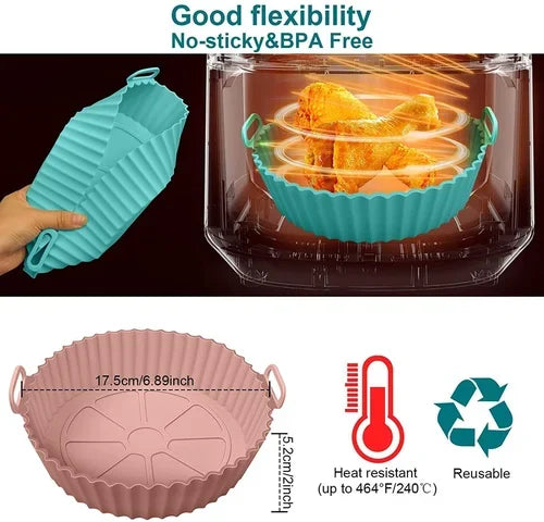 BakeMate™ - Air Fryer Reusable Silicone Baking Tray