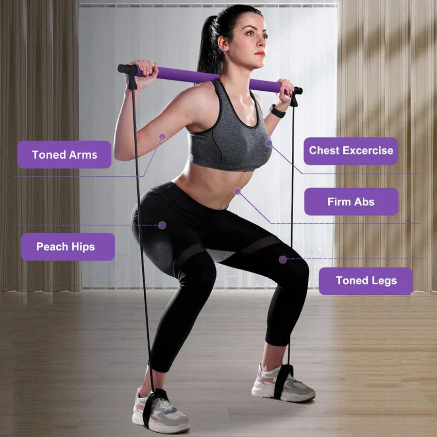 StepUp™ - Legs Workout Resistance Band Bar