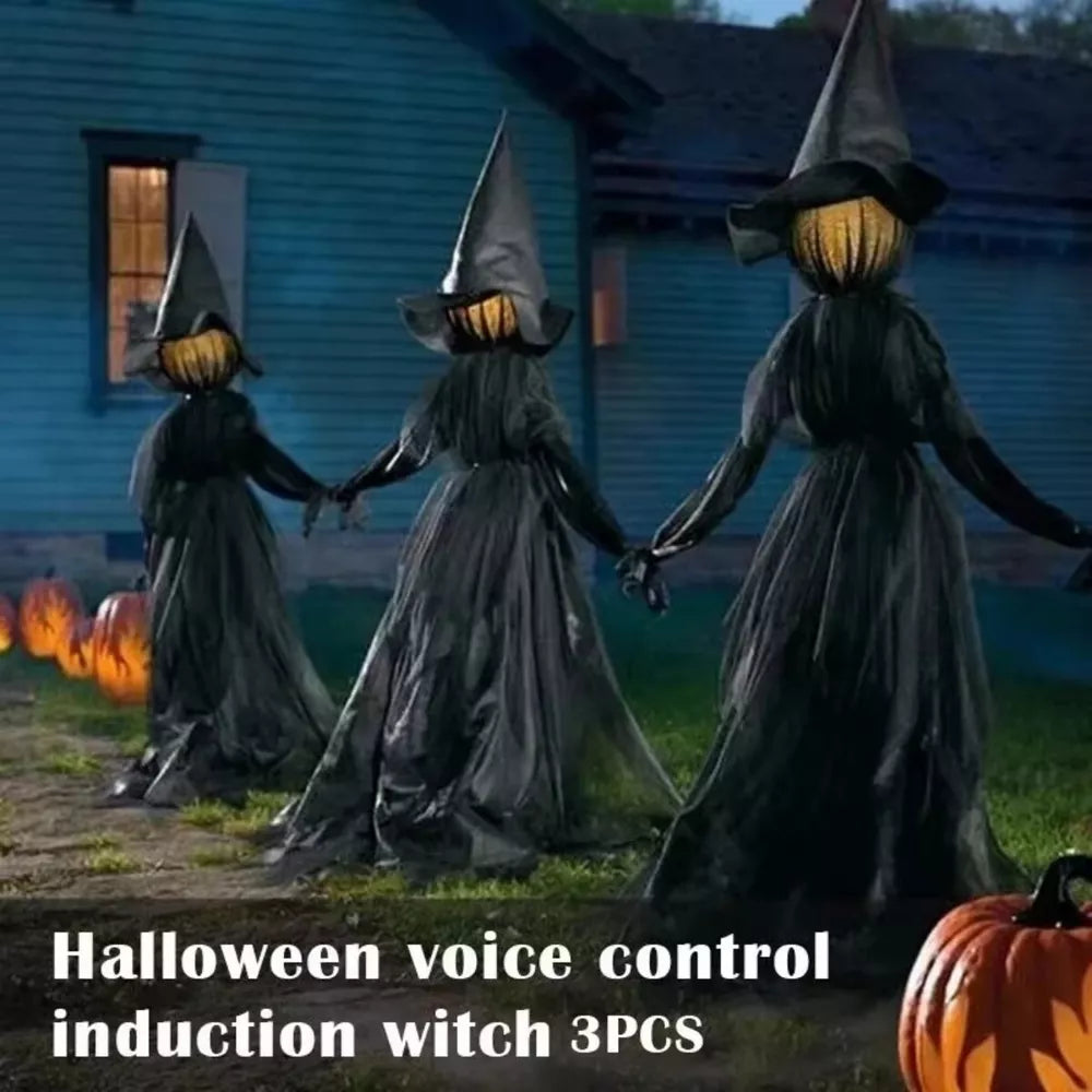 Lighted Halloween Witch Stake - Halloween Witches Decor