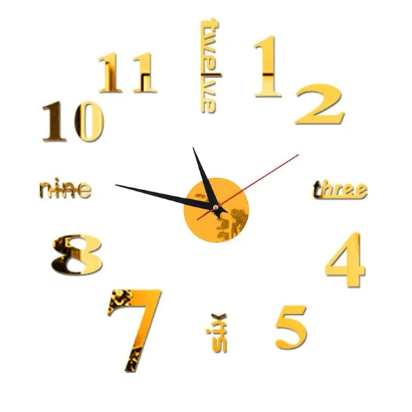 TimeCraft™ - Modern Decoration Large 3D DIY Wall Clock Stickers