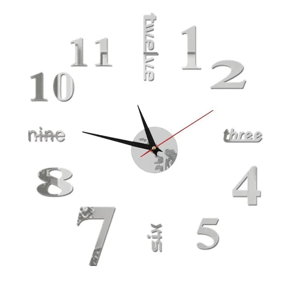 TimeCraft™ - Modern Decoration Large 3D DIY Wall Clock Stickers