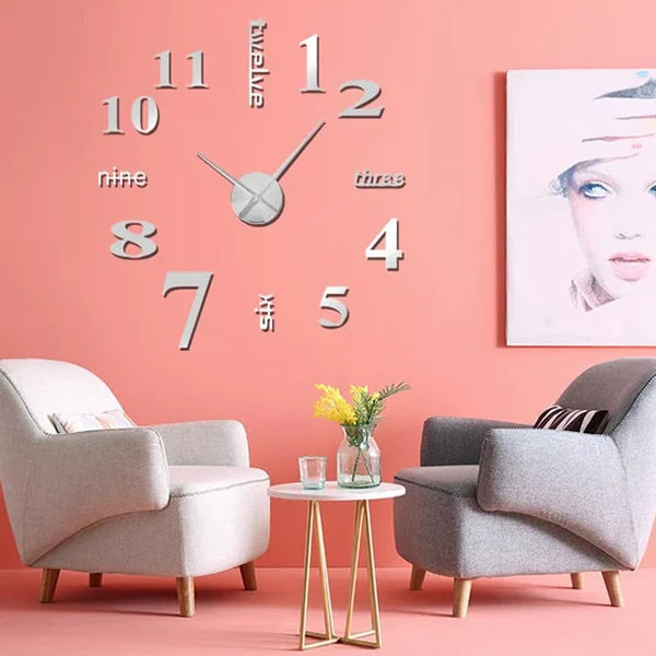 TimeCraft™ - Modern Decoration Large 3D DIY Wall Clock Stickers