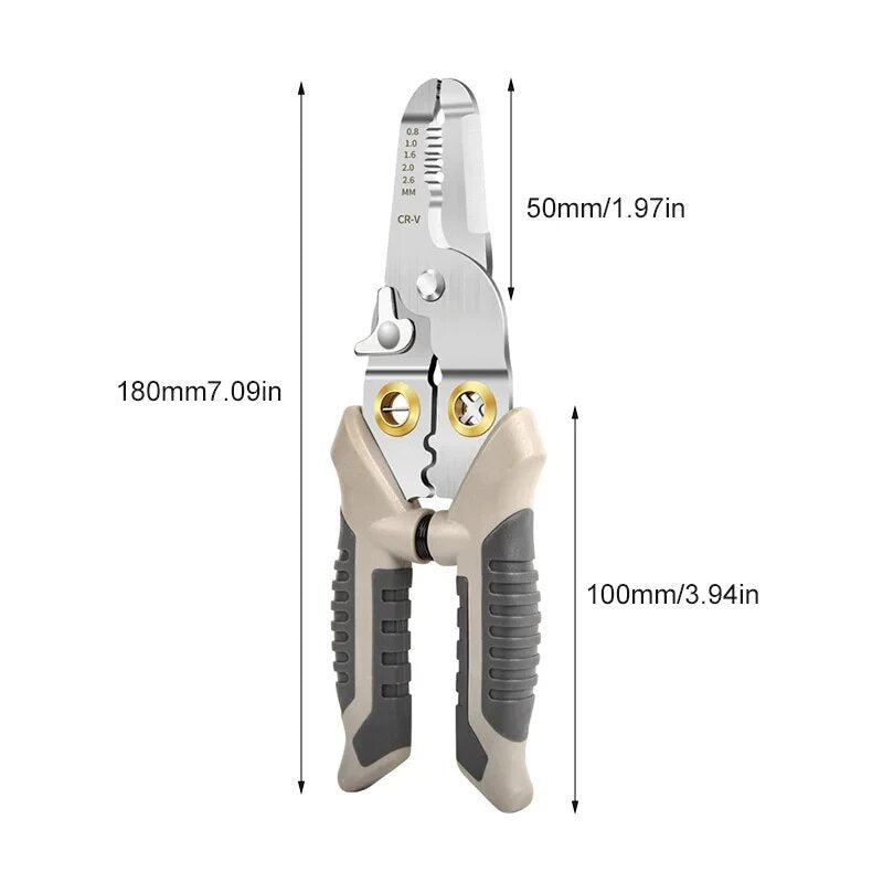 6 in 1 Wire Stripper Tools-Crimping Pliers Electrical Crimping Tools