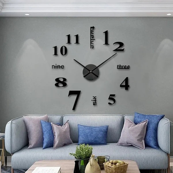 TimeCraft™ - Modern Decoration Large 3D DIY Wall Clock Stickers