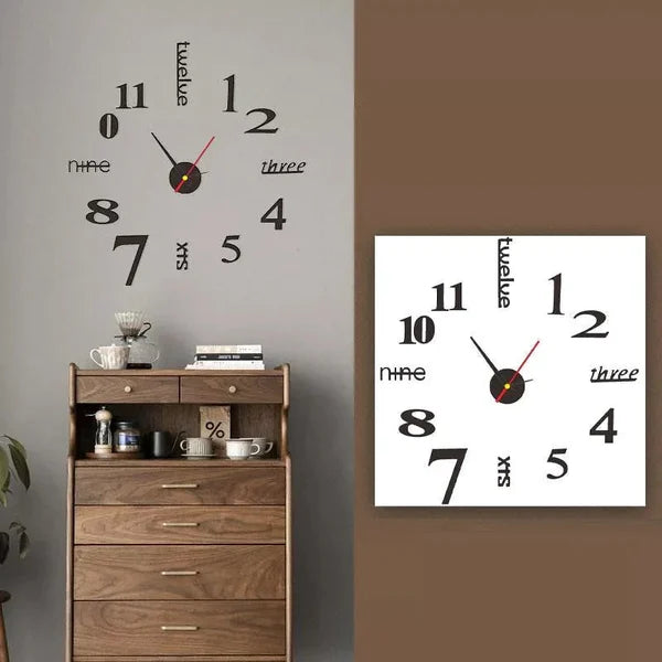 TimeCraft™ - Modern Decoration Large 3D DIY Wall Clock Stickers