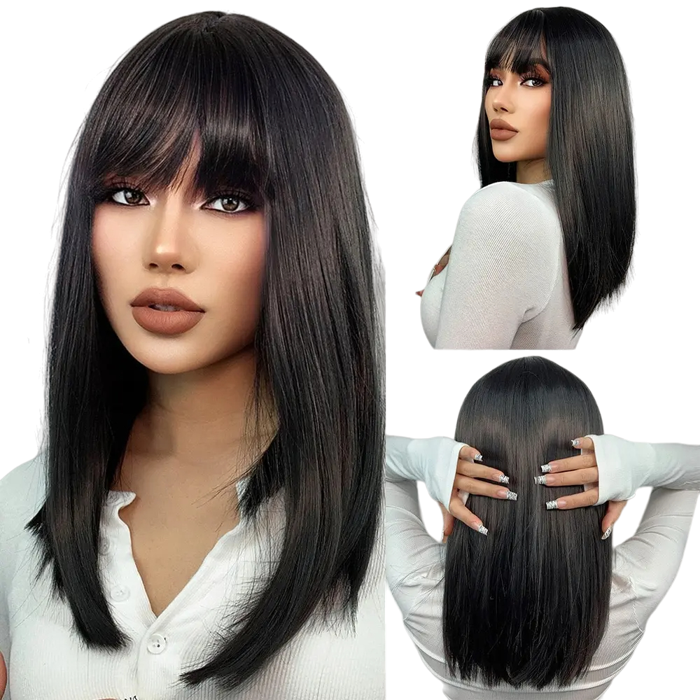 Short Straight Bob Wig with Bang