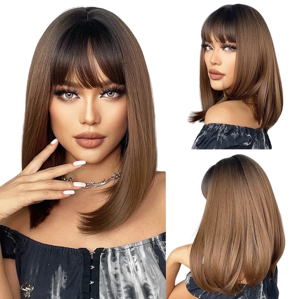 Short Straight Bob Wig with Bang