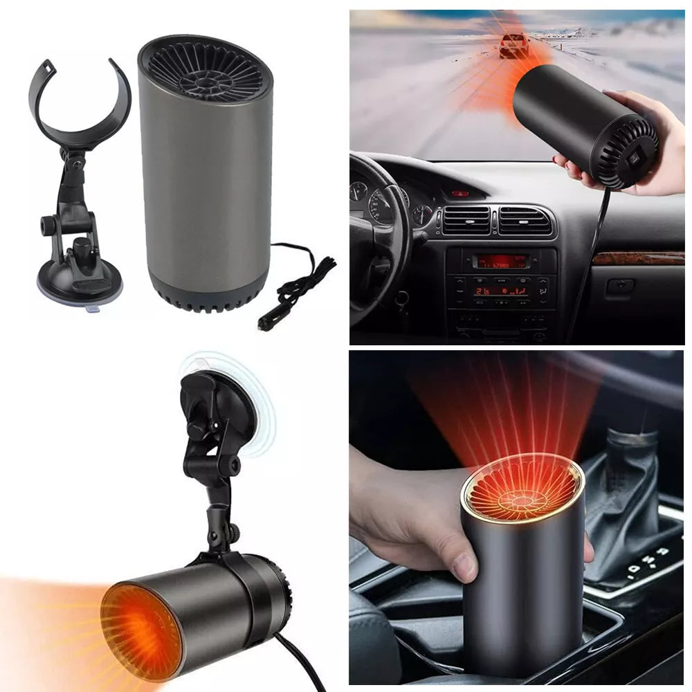 Fast Heating Cup Shape Car Warm Air Blower - Fast Heating & Cooling Adjustable 360 Degree Rotatable Plug and Use for Car, SUV , RV and Truck