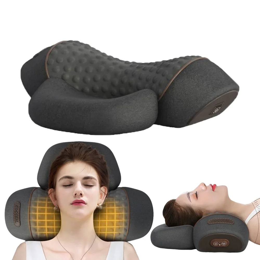 Electric Heated Neck and Shoulder Pillow - Vibration Massager