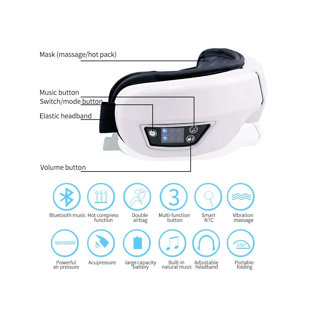 Eye Massager Vibration Therapy With Bluetooth