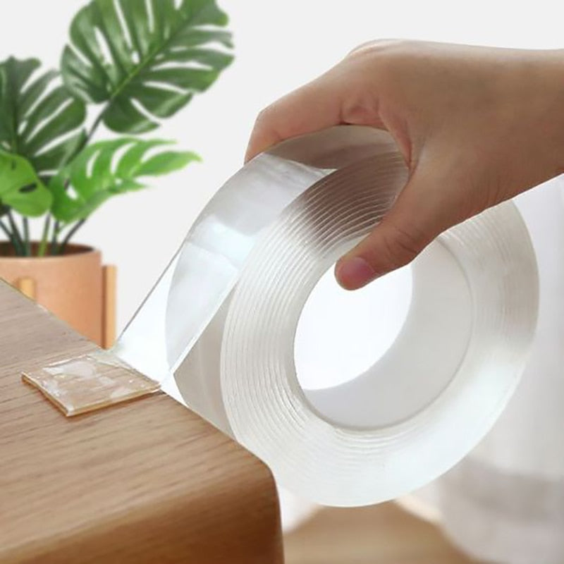 Transparent Magic Nano Tape Double Sided Grip Reusable Home Tape Traceless Glue