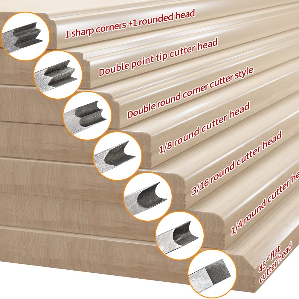 Beautiful Edge™ Woodworking Tool with 7 Corner Styles with Backer