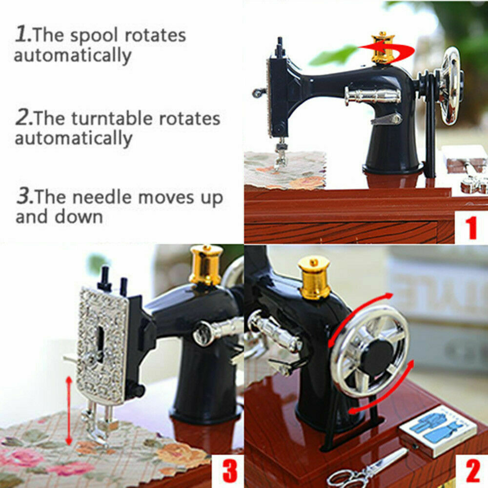 Mini Sewing Machine Music Box