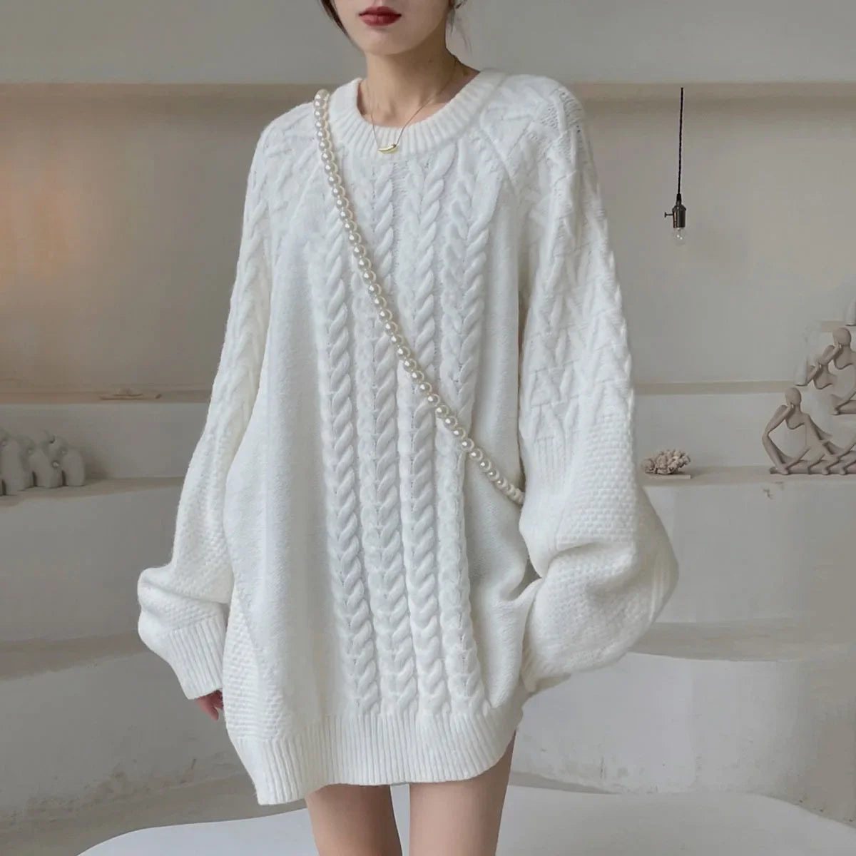 Oversized Cable Knit Sweater