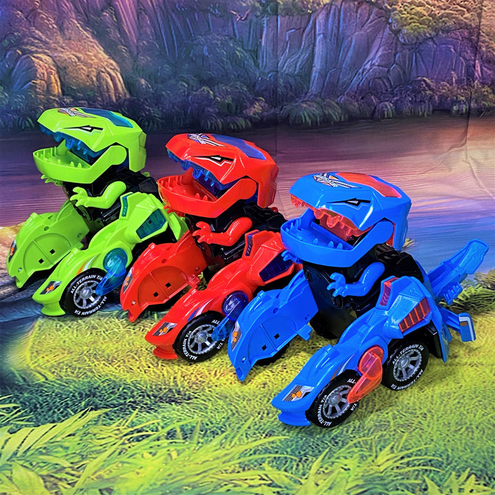 Transforming Dinosaur LED Car