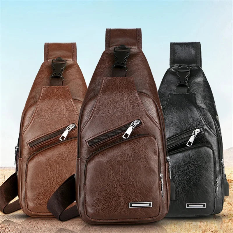 StreetSmart™ - Men's Crossbody Multifunctional Leather Bag