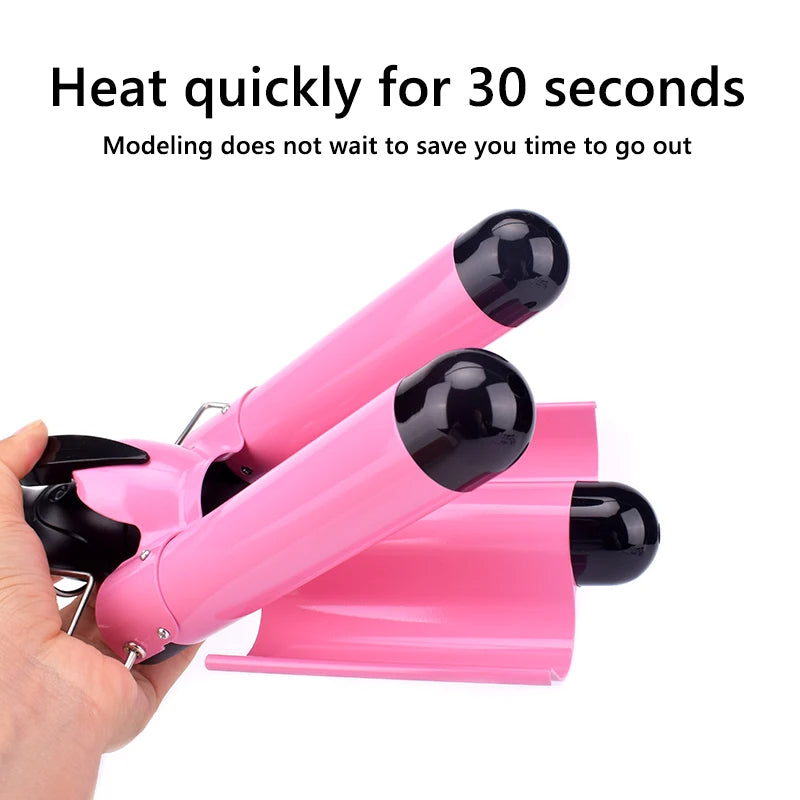 Professional 3-Barrel Curling Iron