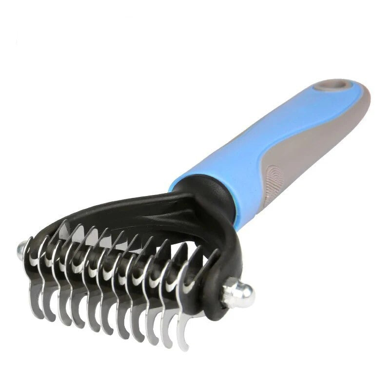 Deluxe pet-safe dematting comb