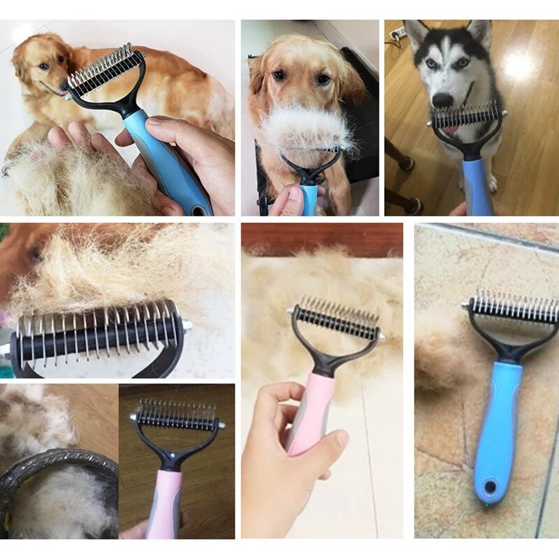 Deluxe pet-safe dematting comb