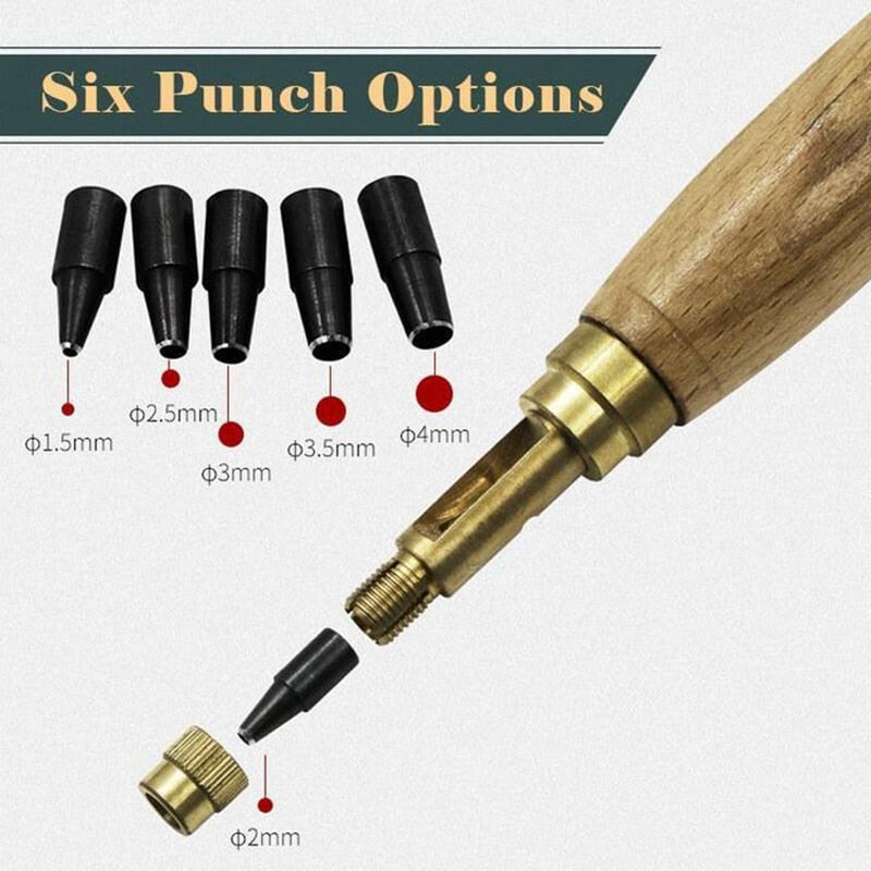 6-in-1 Leather Punch Rotary Punch