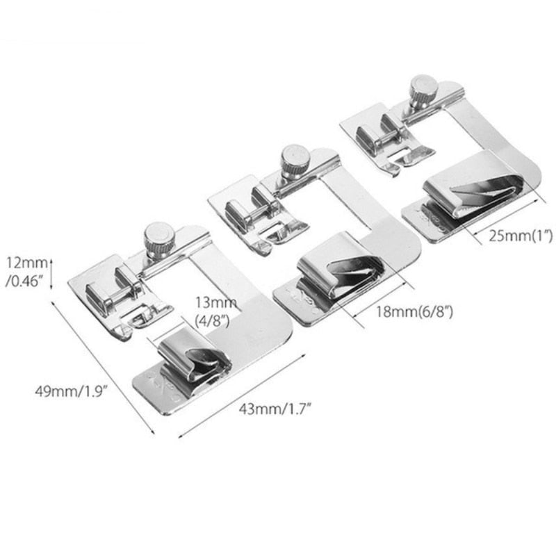 Rolled Hem Presser Foot Set