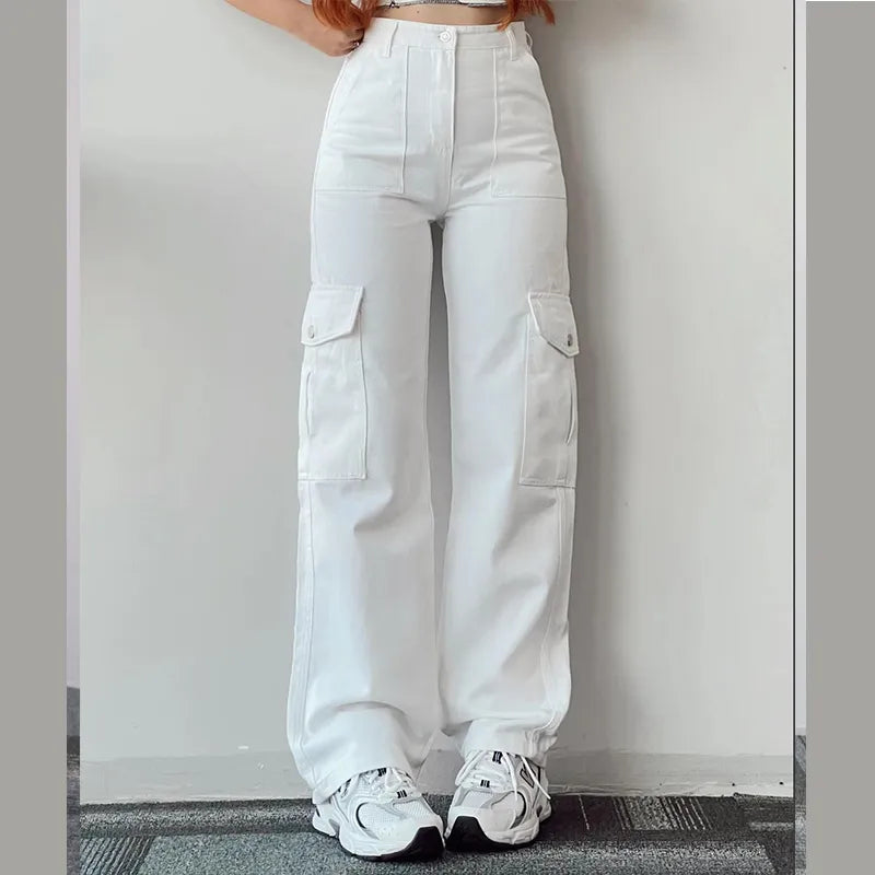 Mid-waist Straight Fit Cargo Pants