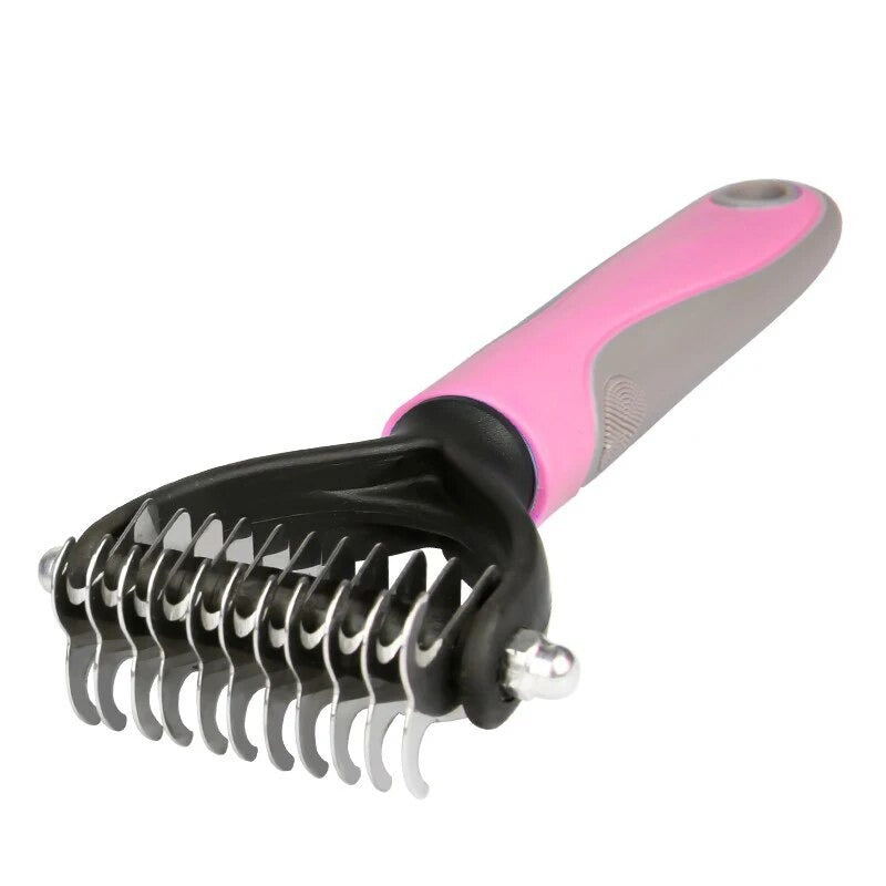 Deluxe pet-safe dematting comb