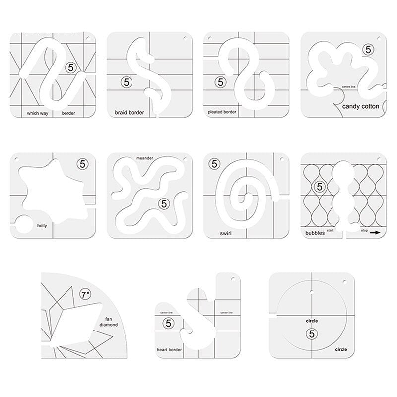 Sewing machine templates