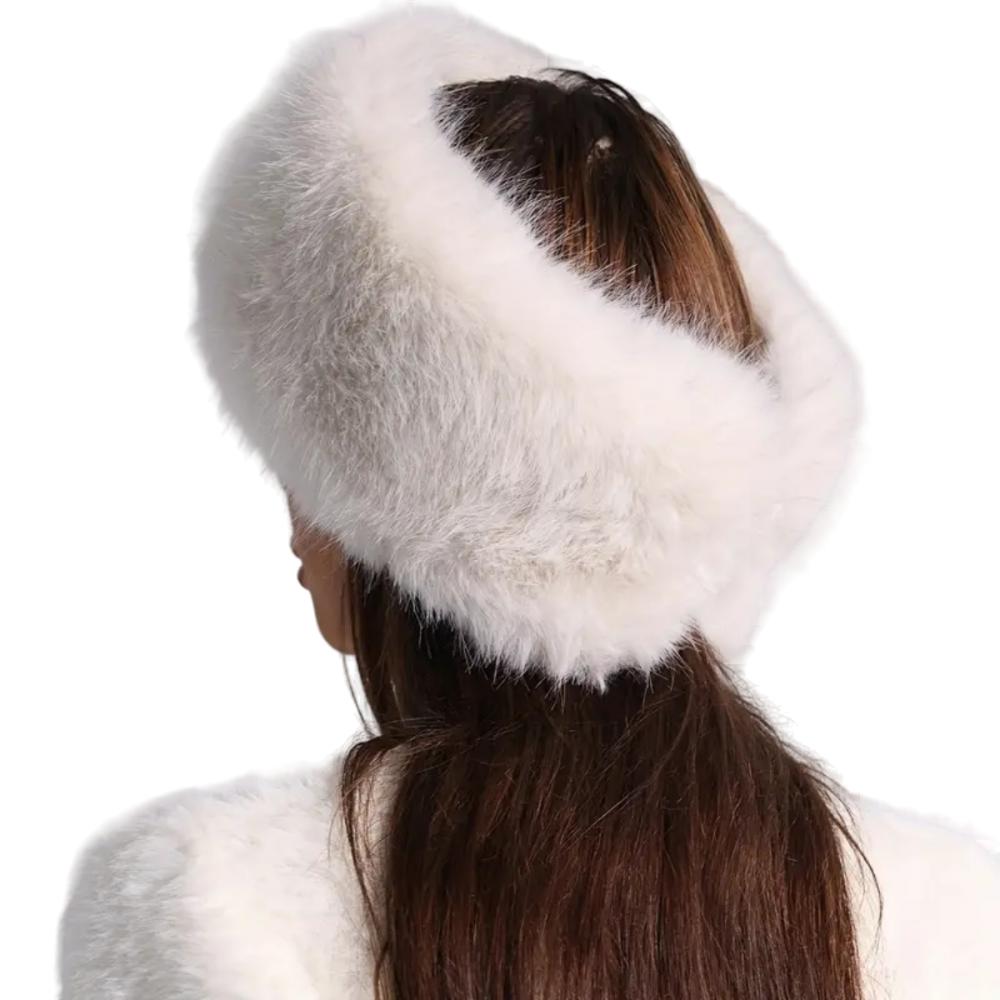 Fur Thickened Hat Without Top for Women