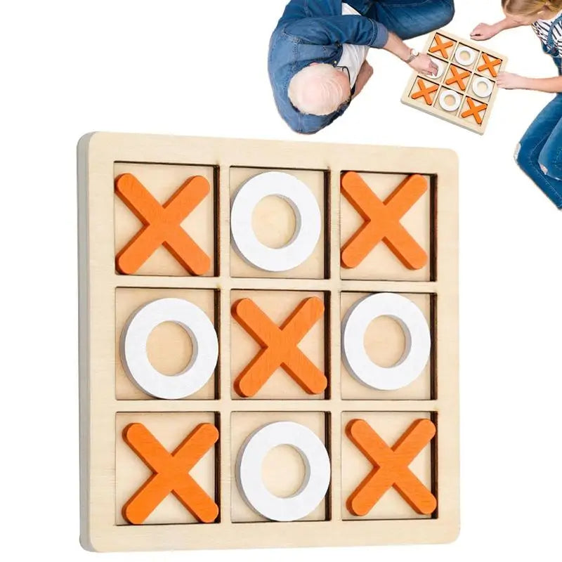 Classic wooden toe x o board games - Wood tic tac toe board game