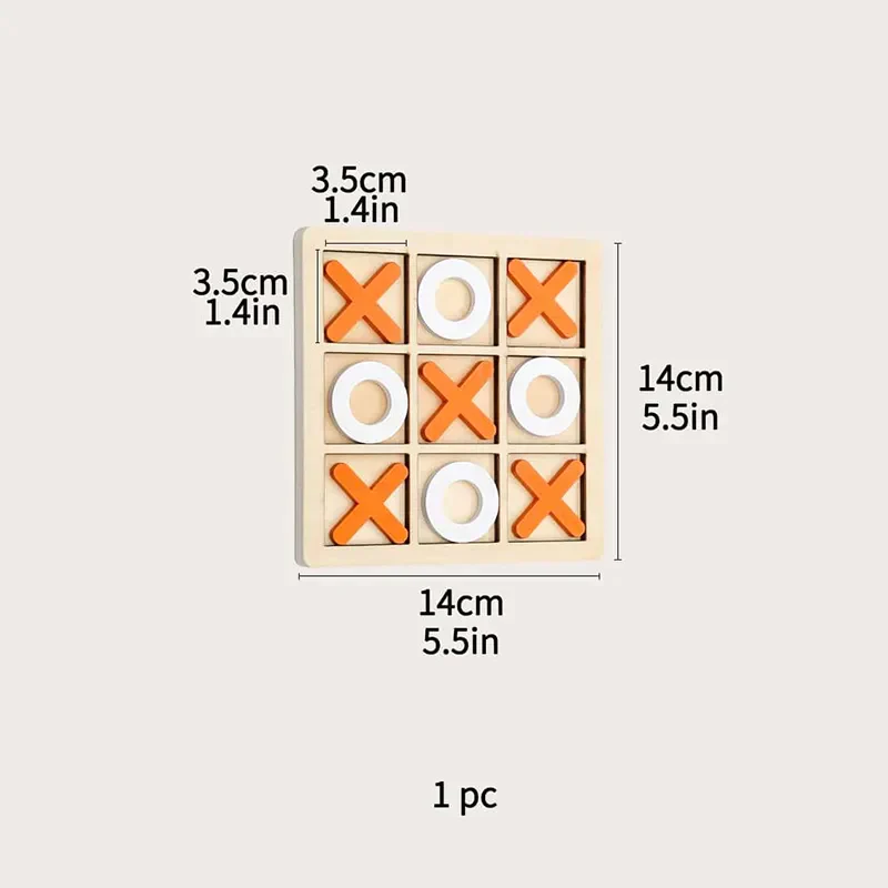 Classic wooden toe x o board games - Wood tic tac toe board game