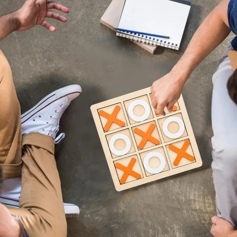 Classic wooden toe x o board games - Wood tic tac toe board game