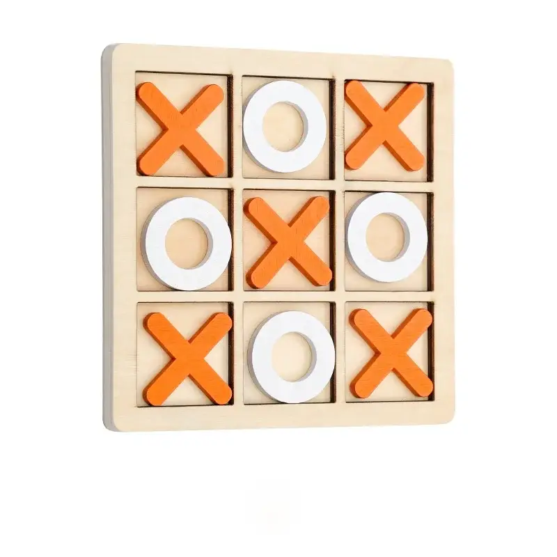 Classic wooden toe x o board games - Wood tic tac toe board game