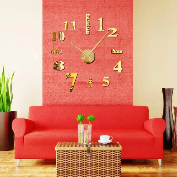 TimeCraft™ - Modern Decoration Large 3D DIY Wall Clock Stickers