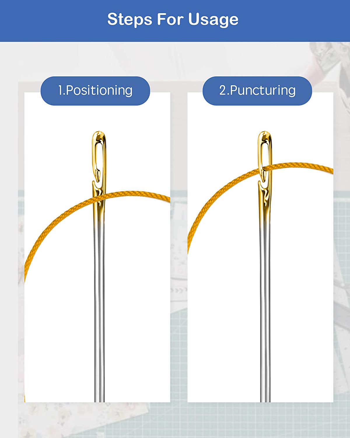 Self Threading Sewing Needles