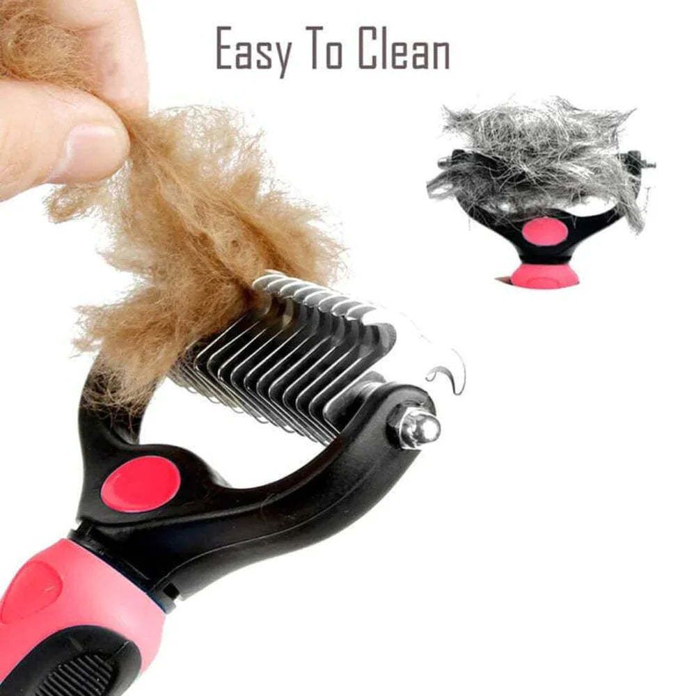 Deluxe pet-safe dematting comb