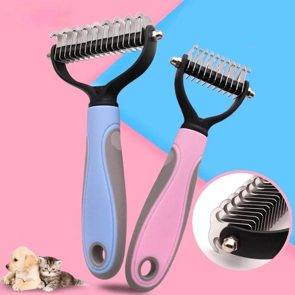 Deluxe pet-safe dematting comb