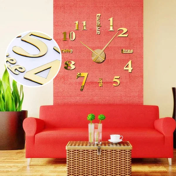 TimeCraft™ - Modern Decoration Large 3D DIY Wall Clock Stickers