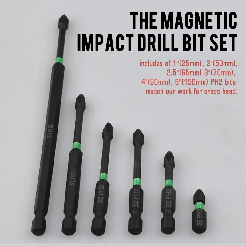 PH2 Magnetic Screwdriver Bit Set - Drilling work no longer be complicated!