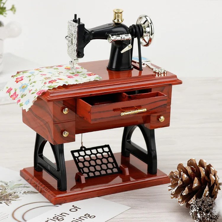 Mini Sewing Machine Music Box