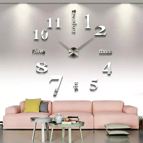 TimeCraft™ - Modern Decoration Large 3D DIY Wall Clock Stickers