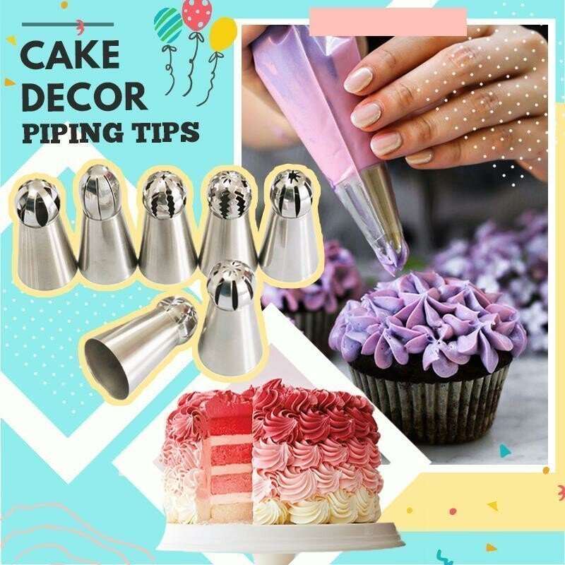 Cake Decor Piping Tips & Create Unique Cupcake Decorating 🔥