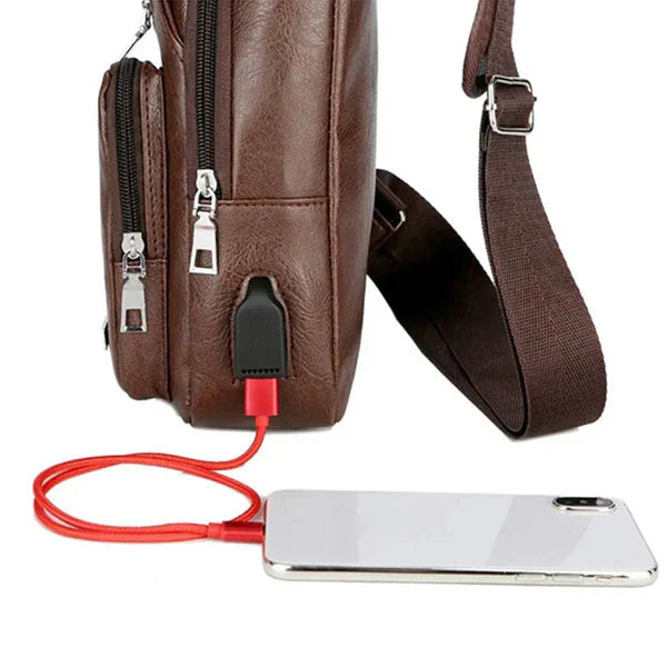 StreetSmart™ - Men's Crossbody Multifunctional Leather Bag