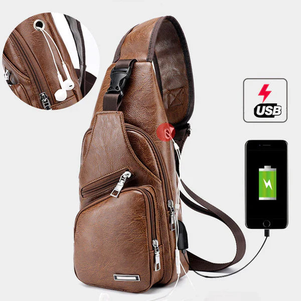 StreetSmart™ - Men's Crossbody Multifunctional Leather Bag