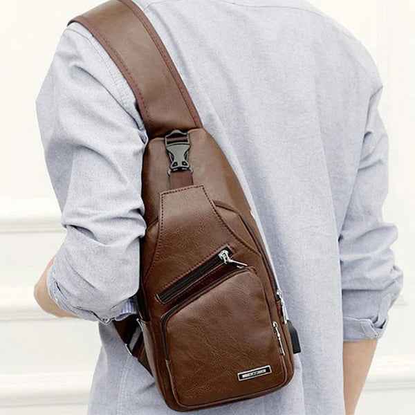 StreetSmart™ - Men's Crossbody Multifunctional Leather Bag