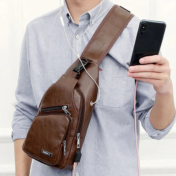 StreetSmart™ - Men's Crossbody Multifunctional Leather Bag