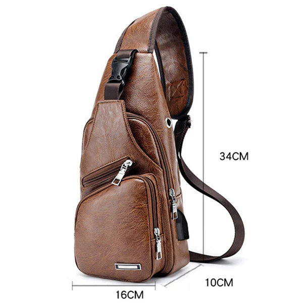 StreetSmart™ - Men's Crossbody Multifunctional Leather Bag